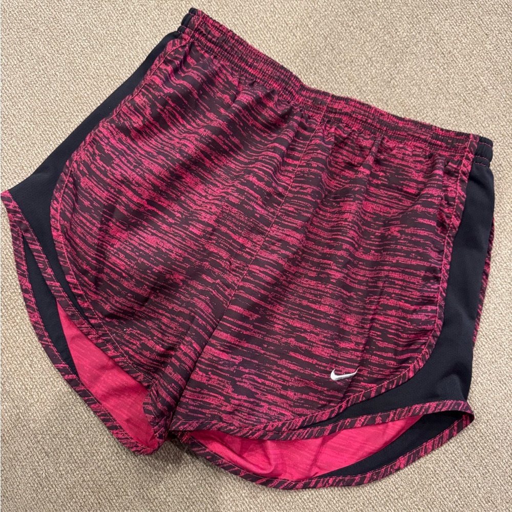Nike Women's Athletic Shorts in Maroon and Black